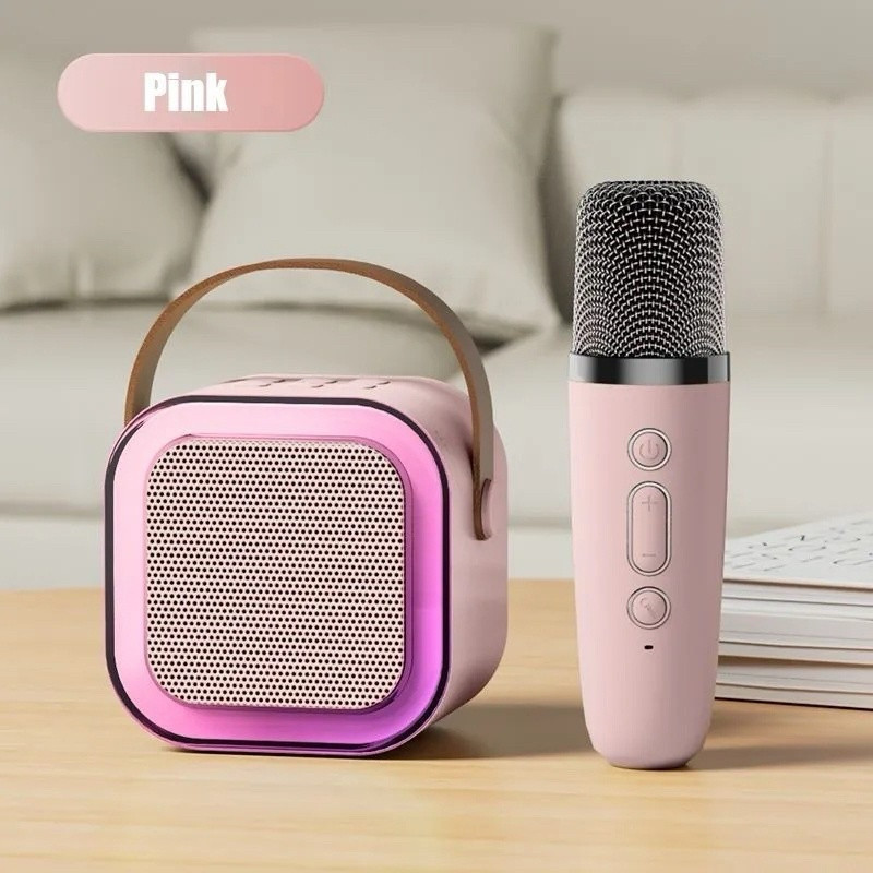 Caixa De Som Com Microfone Karaokê sem fio Bluetooth Brincadeira Família Crianç