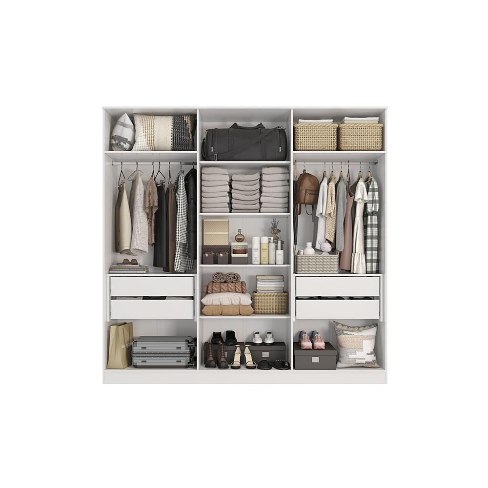 Guarda-Roupa Sem Portas Closet Kapperberg Adapt Branco 237cm em Oferta na Shopee