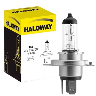 Lâmpada Haloway Halógena H4 Biodo 24v 75/70w P43t-38 Farol em Oferta na Shopee