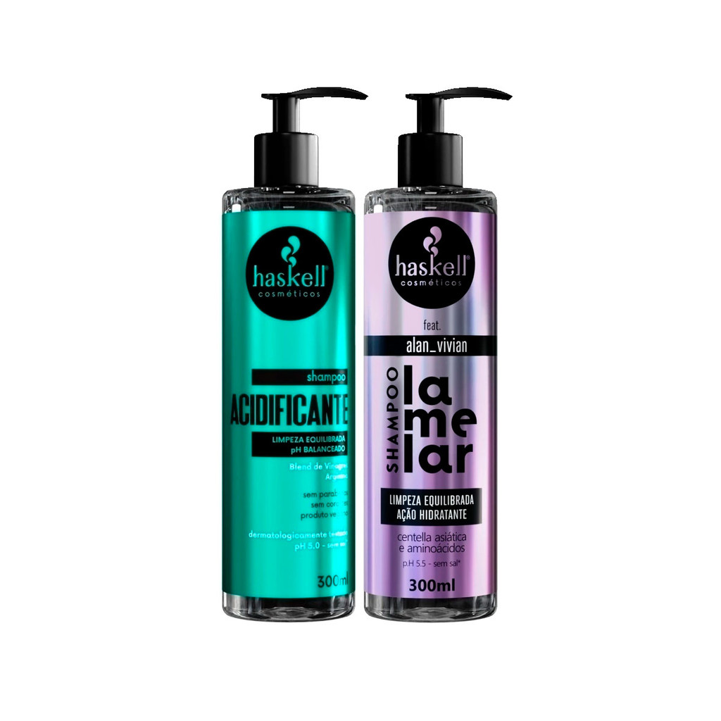 Kit Shampoo Acidificante Haskell + Shampoo Haskell Lamelar