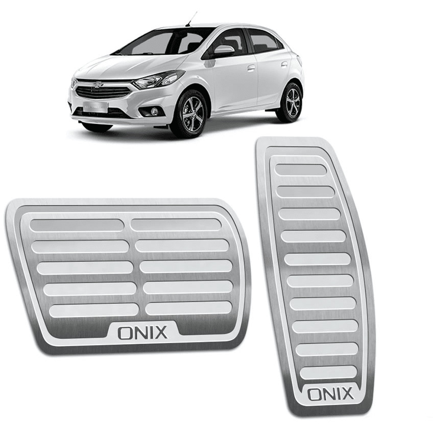 Pedaleira Onix 13/19 Automático Aço Inox - Não fura o pedal em Oferta na Shopee
