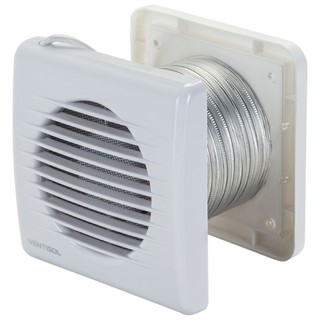 Exaustor para banheiro diâmetro de 100 mm com grade e duto KEXB-03 - Ventisol em Oferta na Shopee