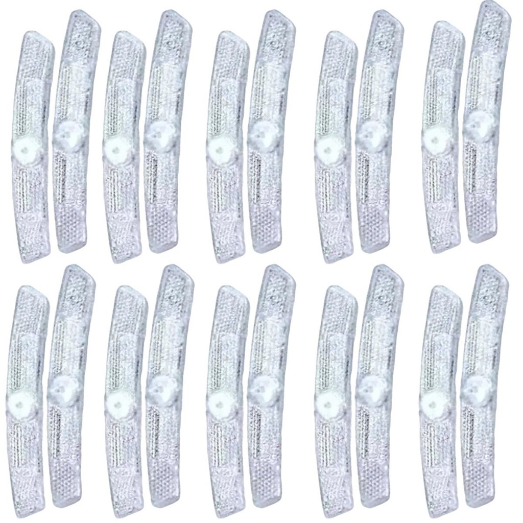 Kit 10 Pares Refletores De Raios De Bike Meia Lua C/ Fixador