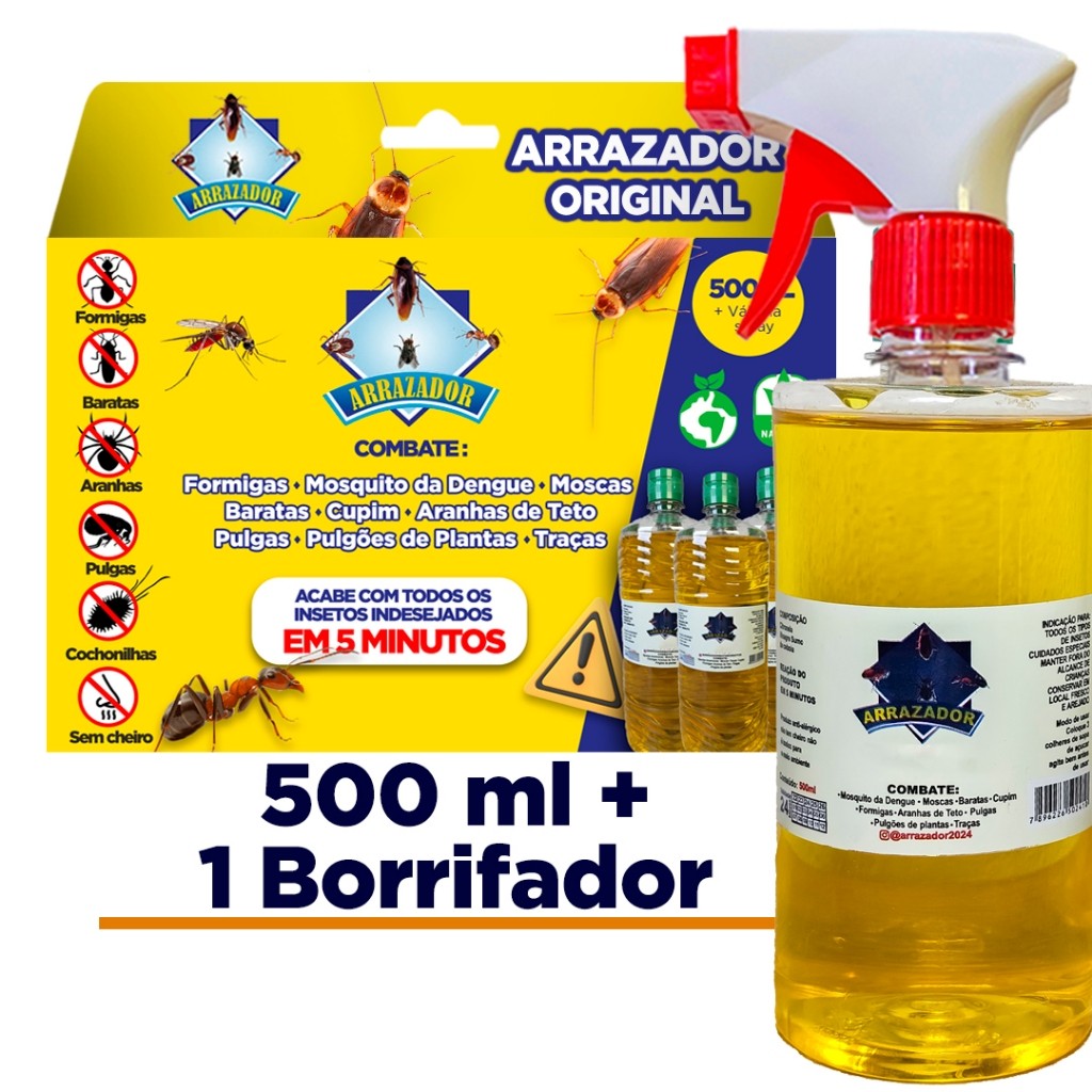 Mata Formiga 500ml e 1 Bico Spray - Arrazador de formigas Natural em Oferta na Shopee