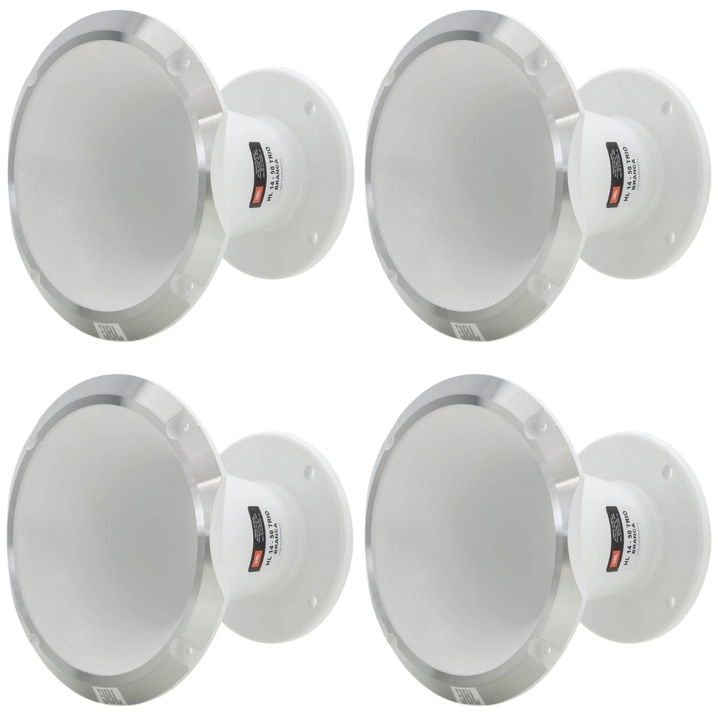 Kit 4 Cornetas Jbl Hl1450 Alumínio Cor Branca Som Automotivo