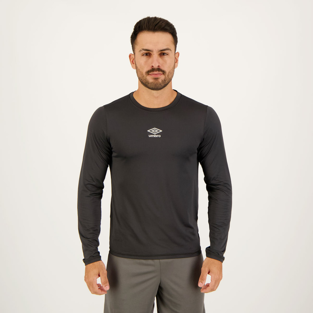 Camisa Térmica Umbro Diamond Touch UV50+ Preta