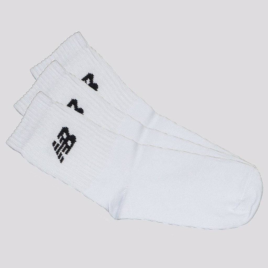 Kit Meia New Balance 3 Pares Cano Médio Branco - Men Clothes
