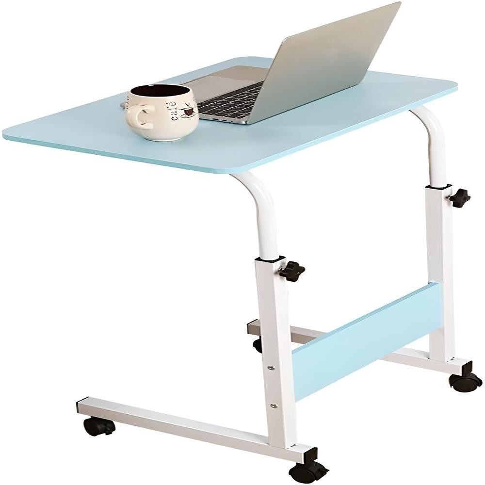 MESA AJUSTAVEL NOTEBOOK COMPUTADOR MULTIUSO ESCRIVANINHA CAFE SOFA CAMA RODAS HOME OFFICE COMPUTADOR AZUL