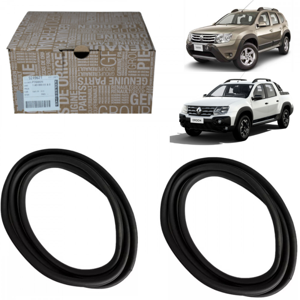 Par de borrachas das portas dianteiras e traseiras Renault Duster Oroch em Oferta na Shopee