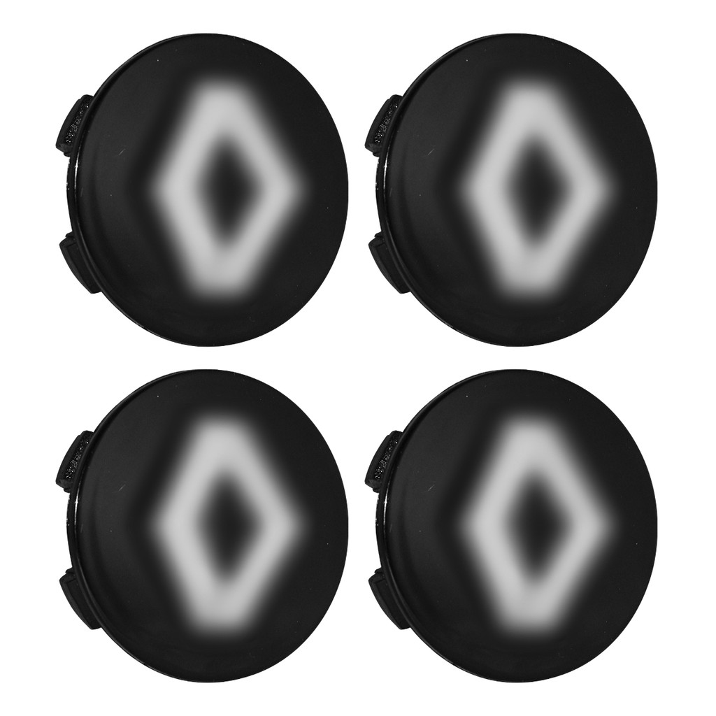 Jogo Calotinha Meio Centro Roda Renault Symbol Sandero Clio Duster Oroch Preta