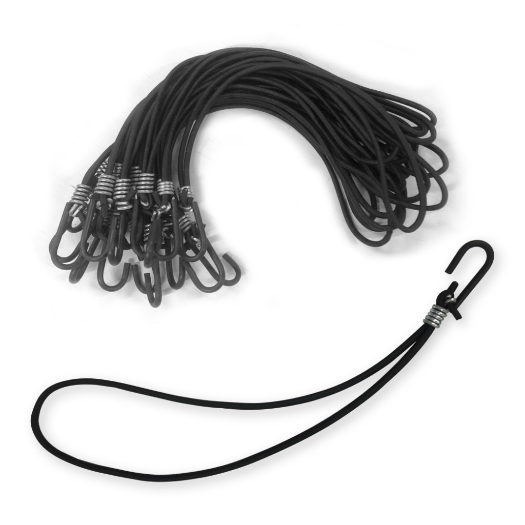 Kit 40 Extensor Elástico Caminhão Corda Lona Fixador 35 Cm