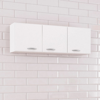 Armário Aereo 3 Portas 120cm A843 Cristal Poquema em Oferta na Shopee