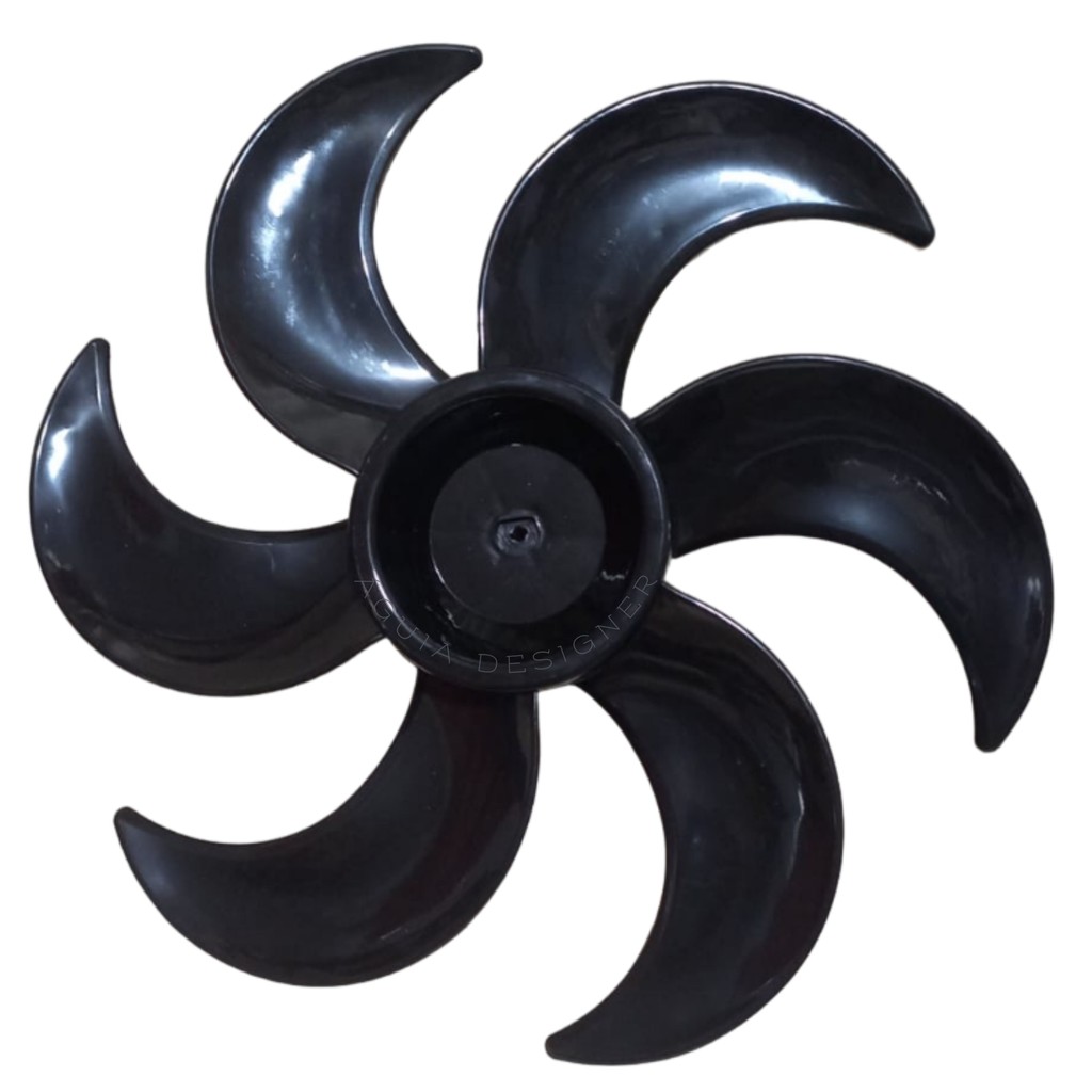Hélice Compatível para Ventilador Arno Turbo Silencio VF40 / VF55 / TS40 / TS55 / VU40 / VD55 40cm 6 Pás Preta