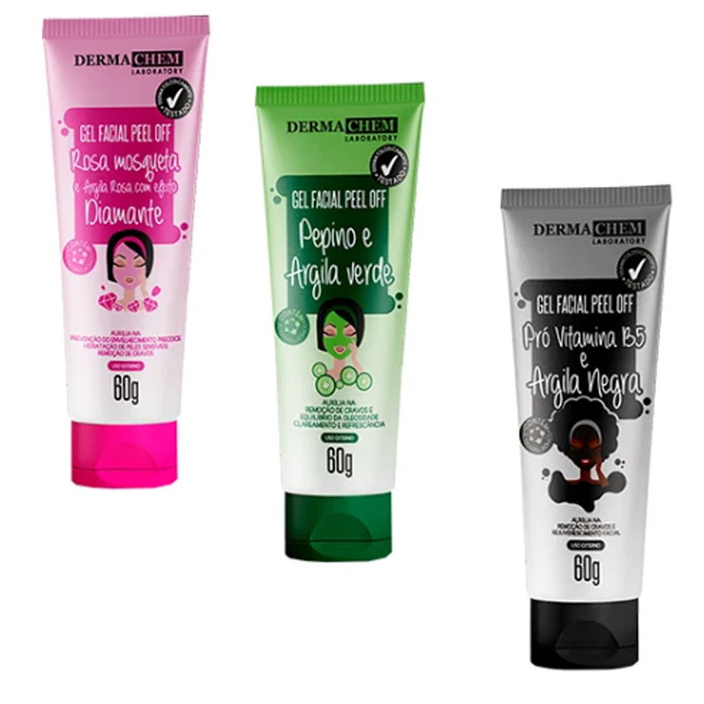 Gel Facial Dermachem Peel Off em Oferta na Shopee