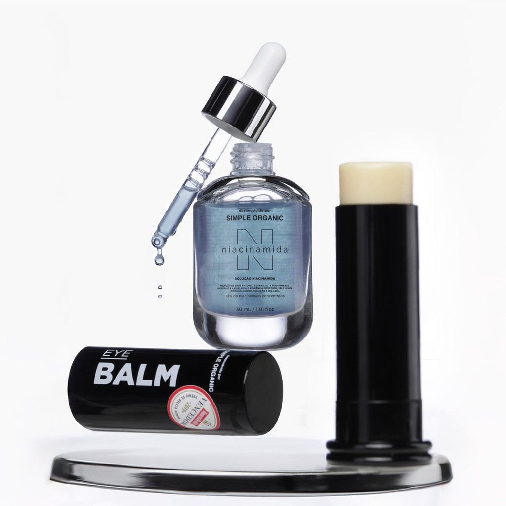Kit Sérum Solução Niacinamida + Balm De Olhos Simple Organic em Oferta na Shopee