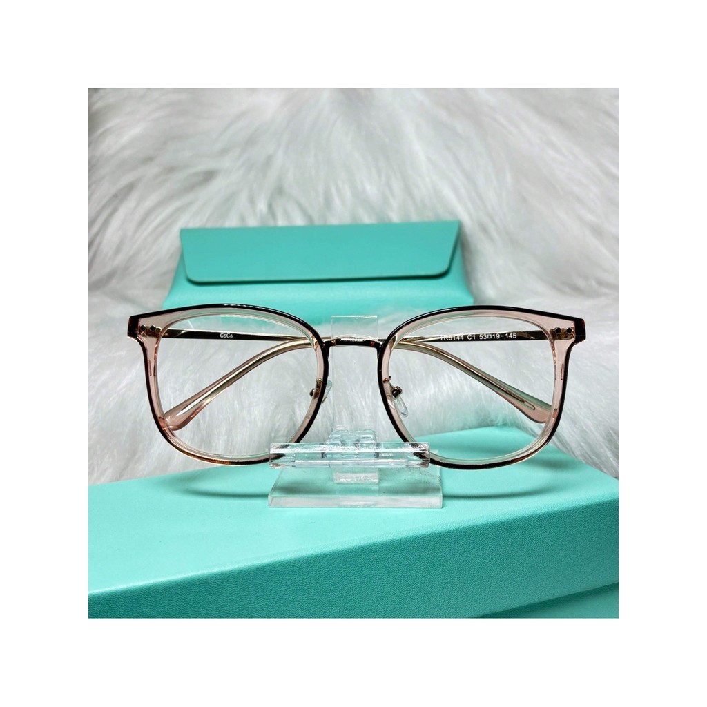Armação Para Óculos de Grau Feminino Chapa Metal moda Acetato Nylon Floral Quadrado 5144 Forma Grande