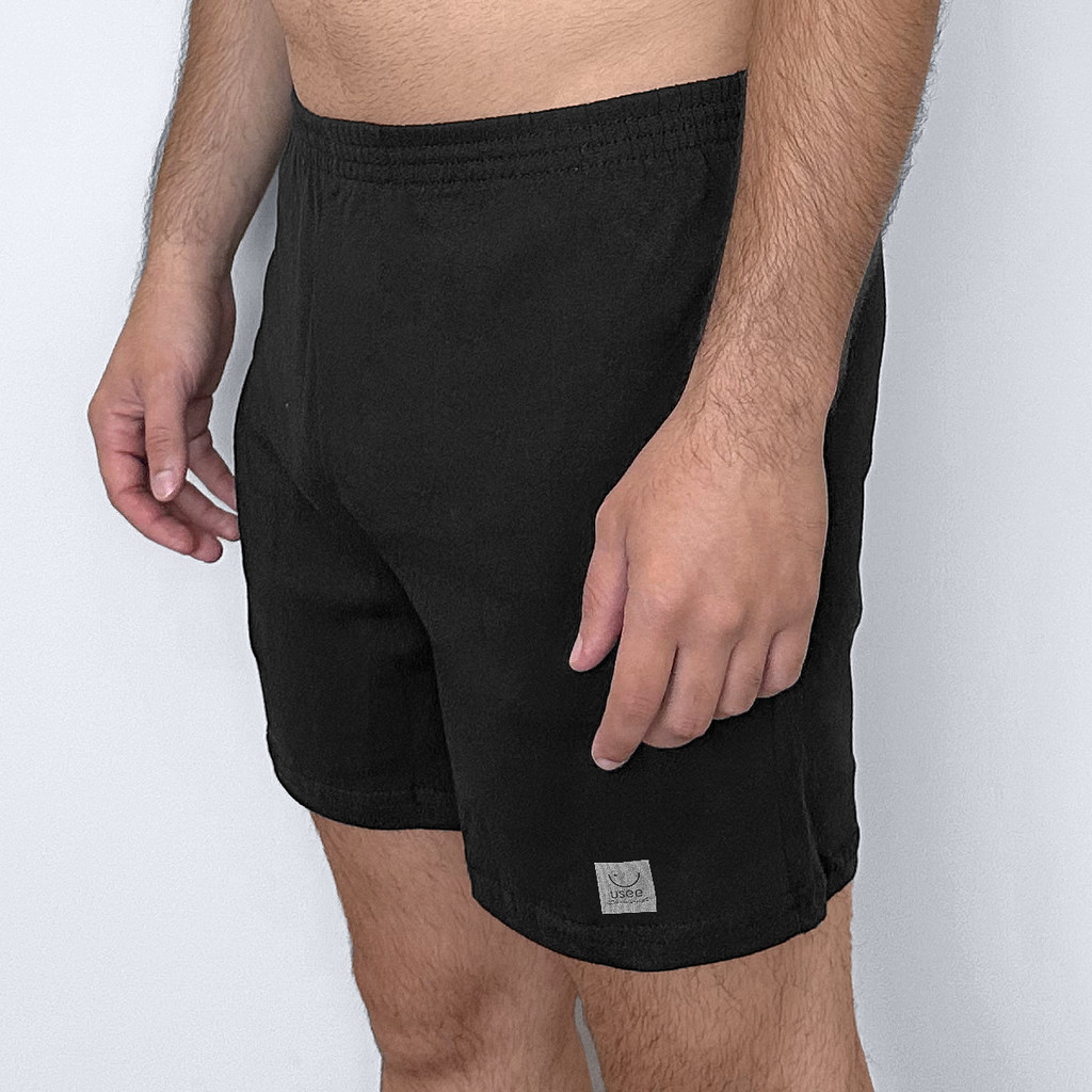 Cueca Samba Canção Masculina Adulto Algodão Com Abertura Frontal Short De Dormir Confortável Usee Brasil - Men Clothes