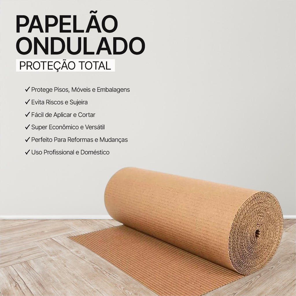 Bobina Papelão Ondulado 120cm de altura - Embalagem ; Reforma Casa; Pintura e Pr