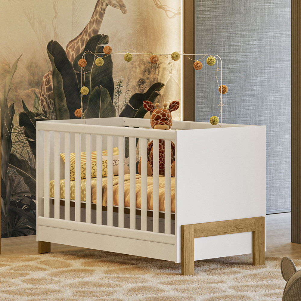 Berço mini cama Fantasia Qmovi com Colchão Gazin