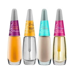 Kit 4 Esmalte Base Tratamento Endurecedor Unhas Fraca Impala