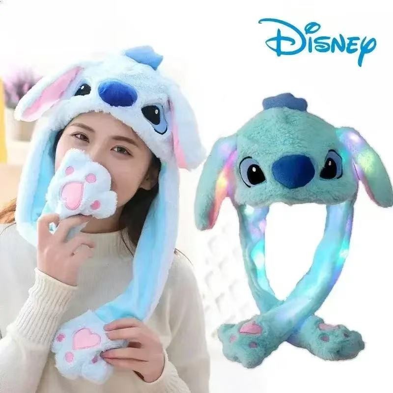Stitch Infantil Chapéu Luminoso Chapéu De Pelúcia Com Orelha Stitch Touca em Oferta na Shopee