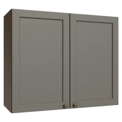 Armário Aéreo 80 cm 2 Portas Rustic/Cinza Vik Madesa