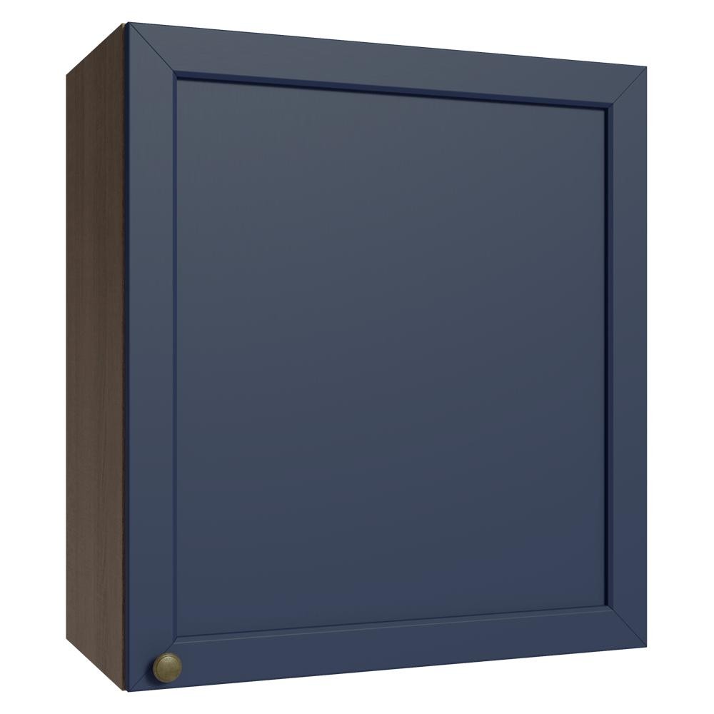 Armário Aéreo 60 cm 1 Porta Rustic/Azul Vik Madesa