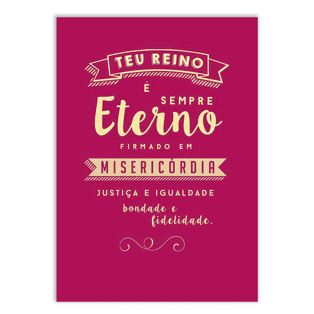 Placa Quadro Decorativo Religioso Teu Reino É Sempre Eterno Decoração Poster Quarto Sala