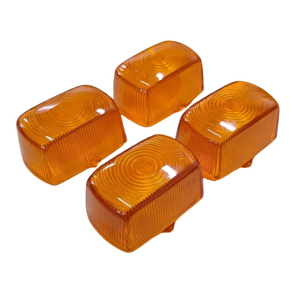 Kit 4 Lentes Pisca Bros 150 Tornado 250 Xr 200 Laranja