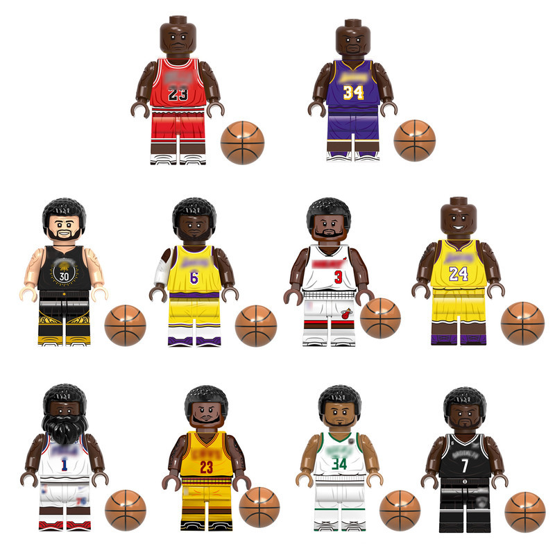 BONECO JOGADOR BASQUETE BLOCOS DE MONTAR em Oferta na Shopee