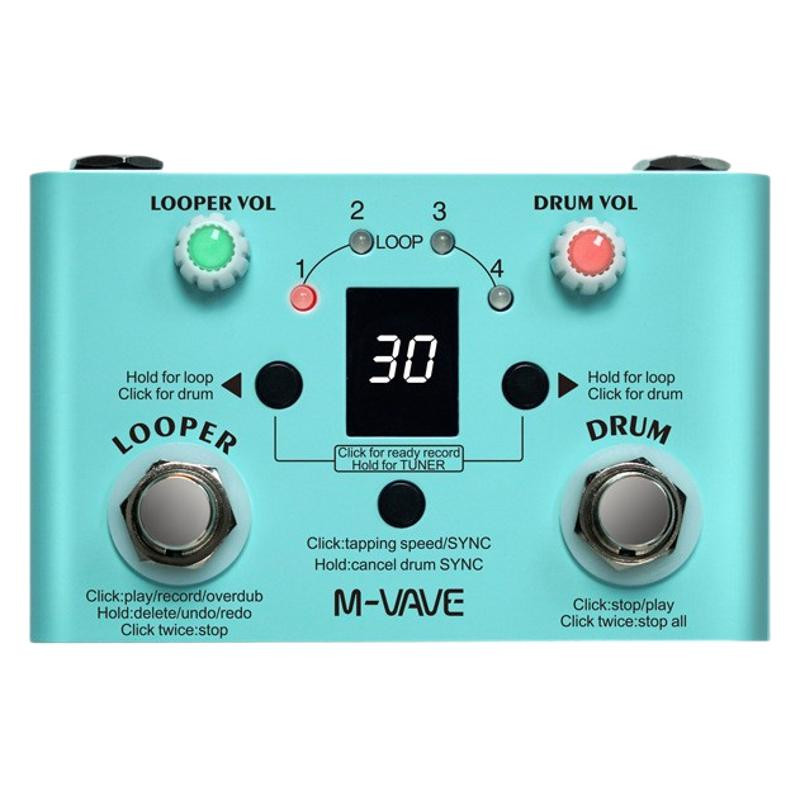 M-VAVE LOST TEMPO [dispositivo de efeito multifuncional três em um | Máquina de tambor + afinador LOOPER]