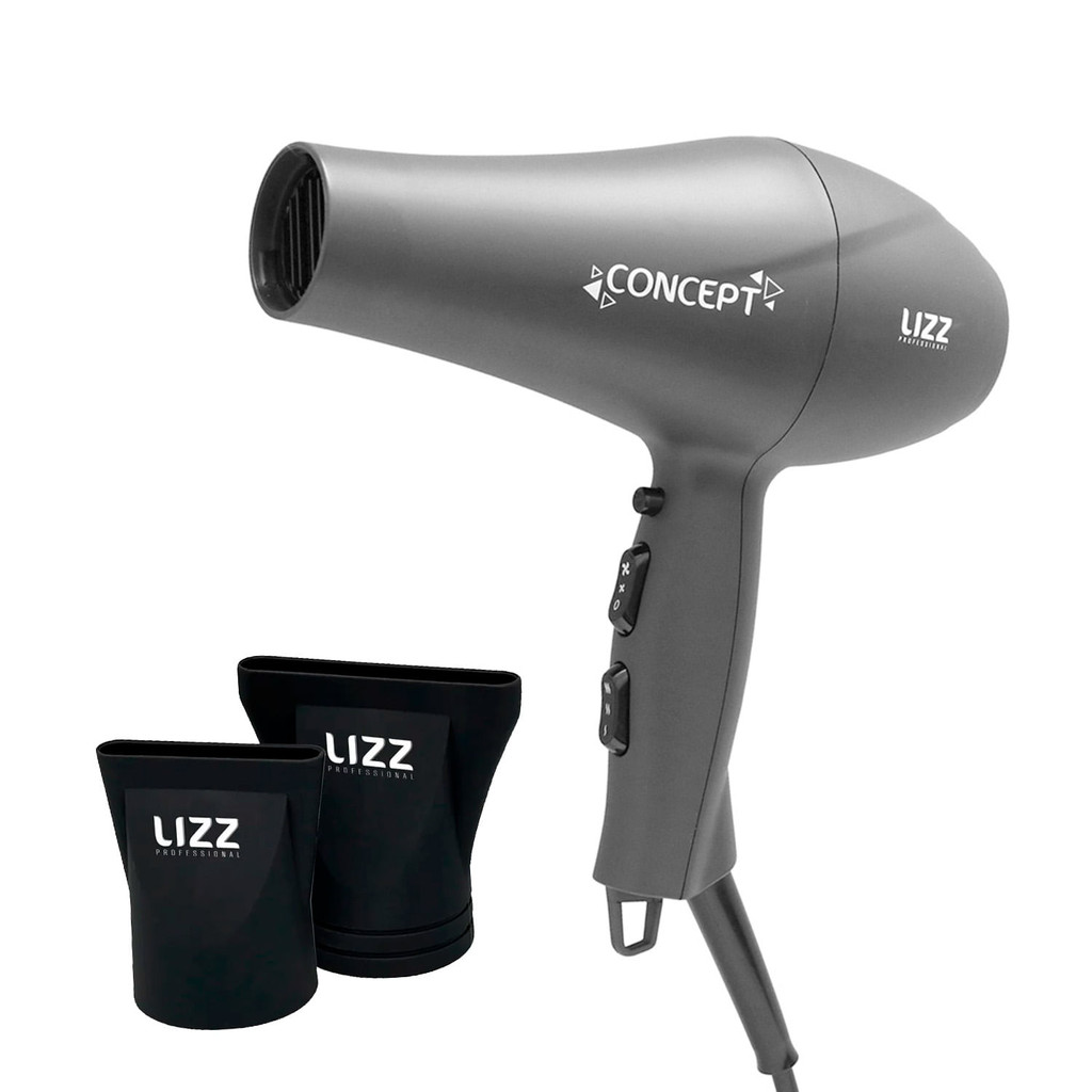 Secador Concept Cinza 127V (2150W) / 220V (2300W) – Lizz Professional - Beauty