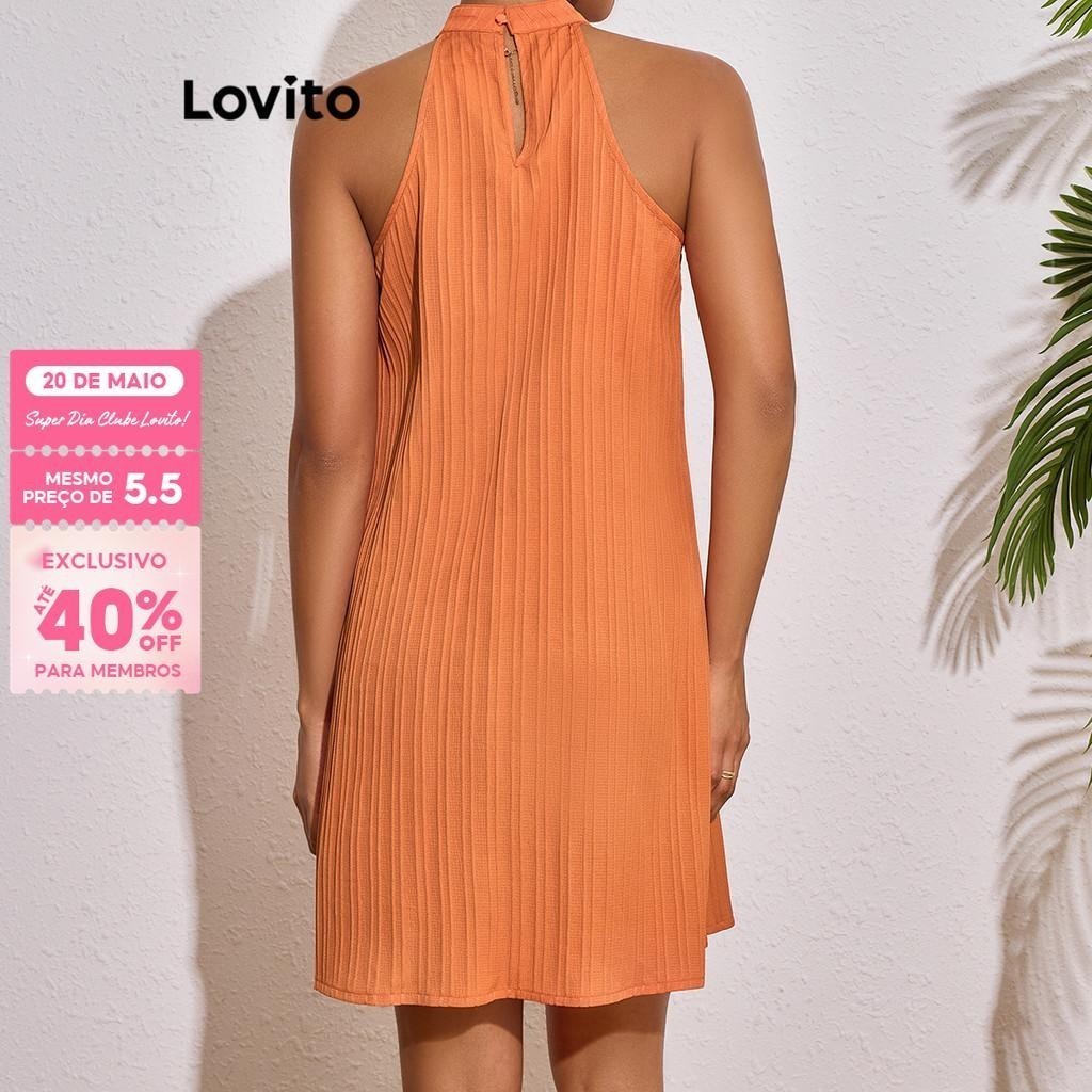 (Trendy) Lovito Vestido Boho Plain Jacquard para Mulheres LBL16780 - Women Clothes