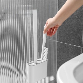 Escova 2 em 1 de Silicone com Base para Vaso Sanitário, Banheiro Eficiente em Oferta na Shopee