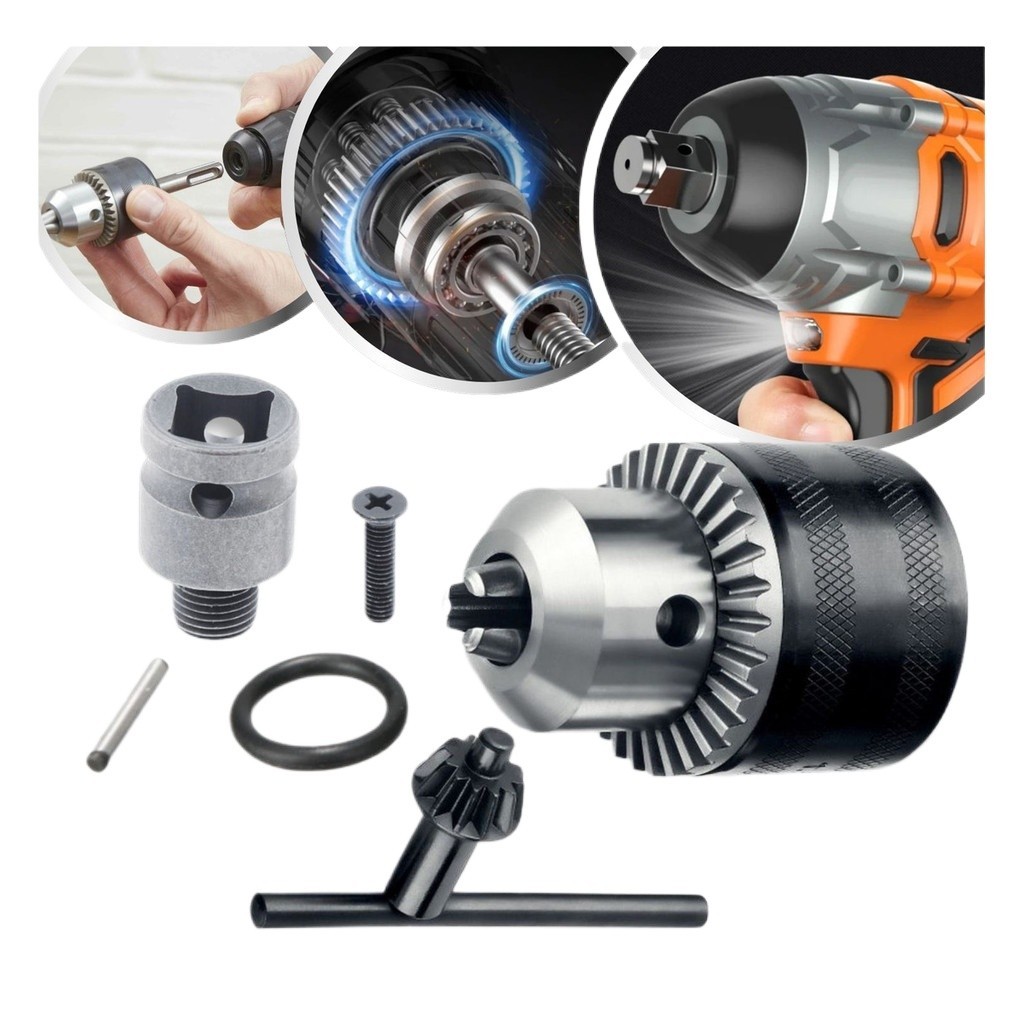 Kit Mandril Chave 1/2 Rosca 1,5-13mm + Adaptador De Impacto em Oferta na Shopee