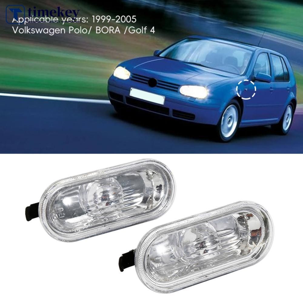 TIMEKEY 2 Pçs Luzes De Marcação Laterais Do Carro Sinal Volta Lâmpada Advertência Compatível Para Volkswagen Golf 4 Mk4 