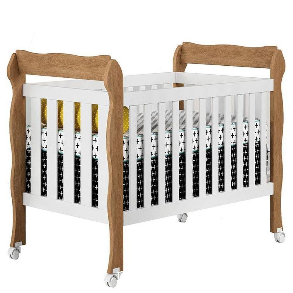 Berço Americano Lila cor da versão Branco Acetinado Amadeirado - Carolina em Oferta na Shopee