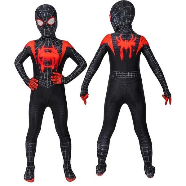 Fantasia Infantil Miles Morales Homem Aranha Verso com Lentes Acrílico Para Crianças Festas Aniversários em Oferta na Shopee