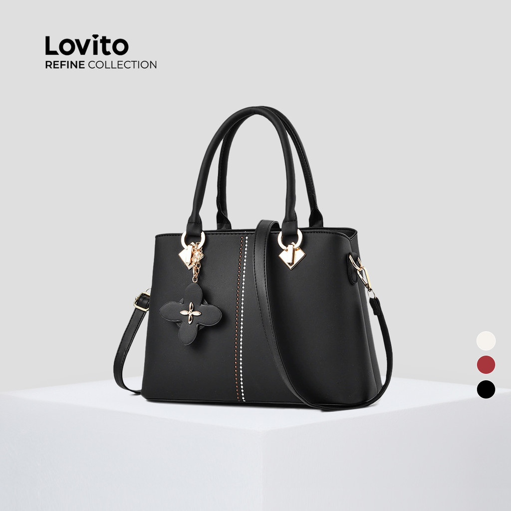 (Lovito Refine) Casual Pequena Elegante Bolsa De Ombro Pequena Para Mulher LFR13036 em Oferta na Shopee