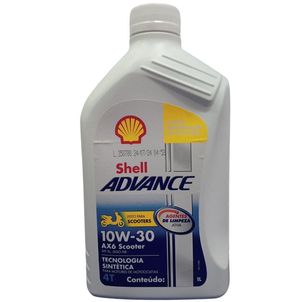 Óleo Motor Advance 4T AX6 Scooter 10W30 Sintético - 1L em Oferta na Shopee