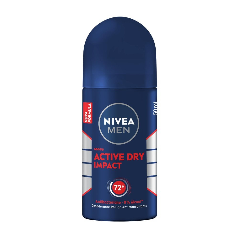 Desodorante Antitranspirante Nivea Men Roll On Dry Impact 50ml - Beauty