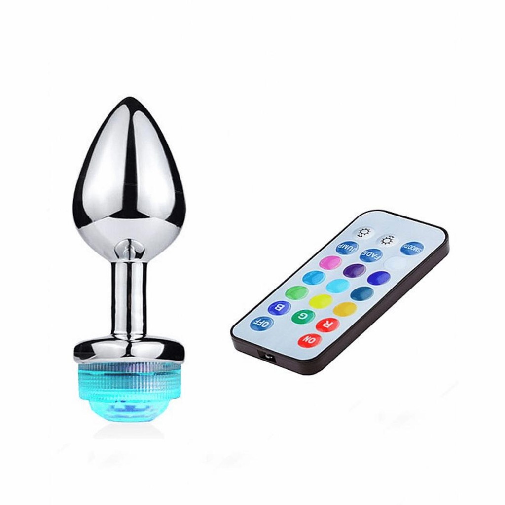 Plug Anal com Led RGB Contole Para Mudar Cores! Plug Anal P
