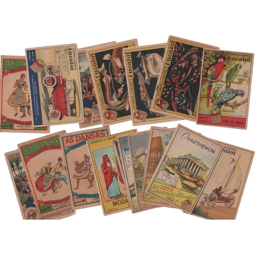 17 Estampas Eucalol Originais – Anos 50, Cultura e História