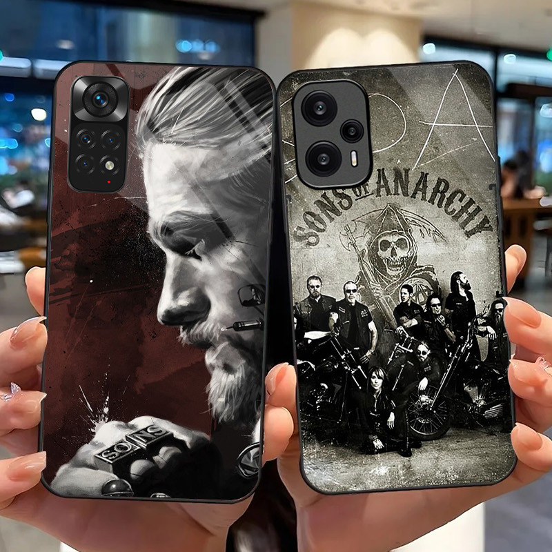 Capa De Telefone De Vidro Sons of Anarchy Para Xiaomi Redmi Note 13 Pro Plus 12 4G 11 10 5G 9
