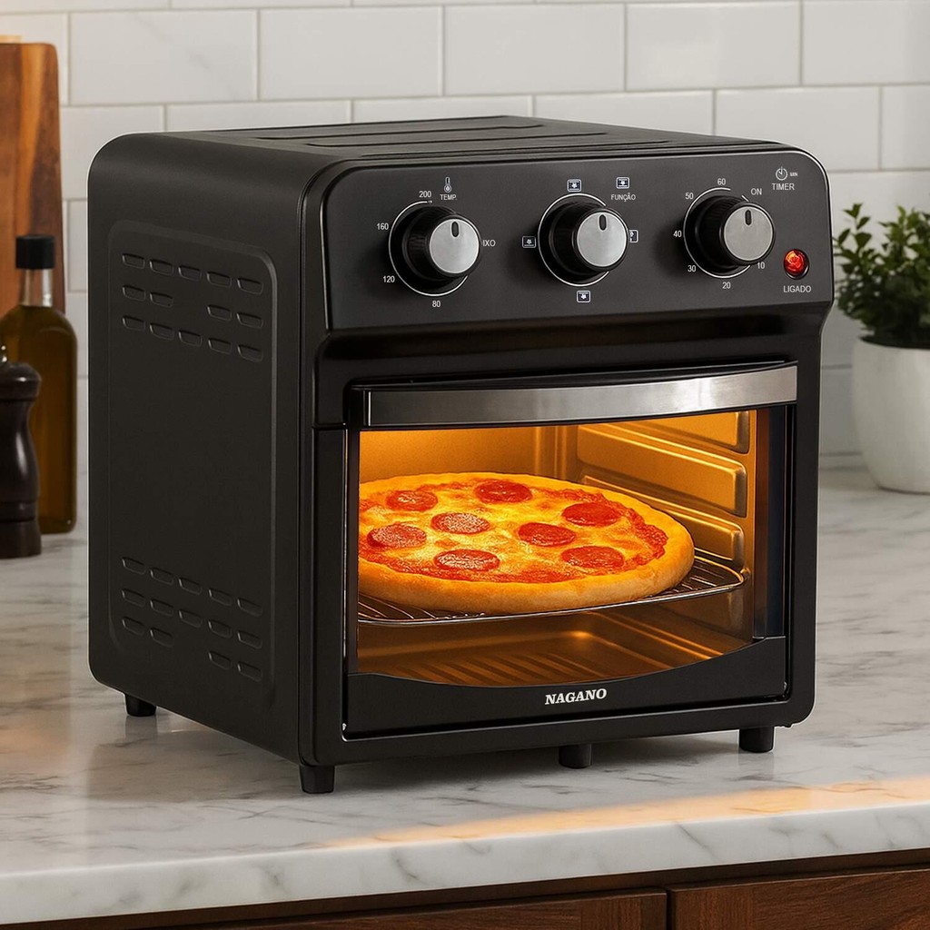 Detalhes do Fritadeira Forno Air Fryer Elétrica 1500w 12L 110v