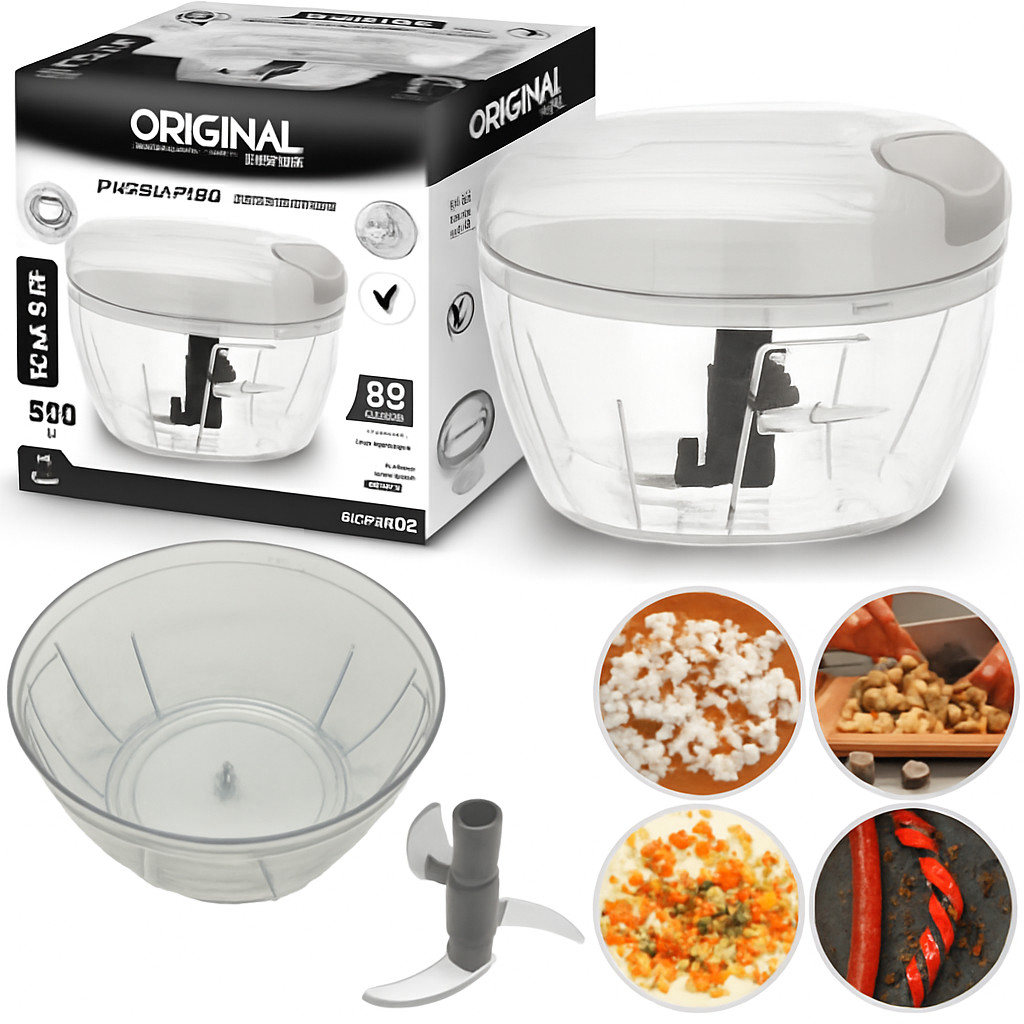 Processador de alimentos, triturador 3 laminas 500ml em Oferta na Shopee