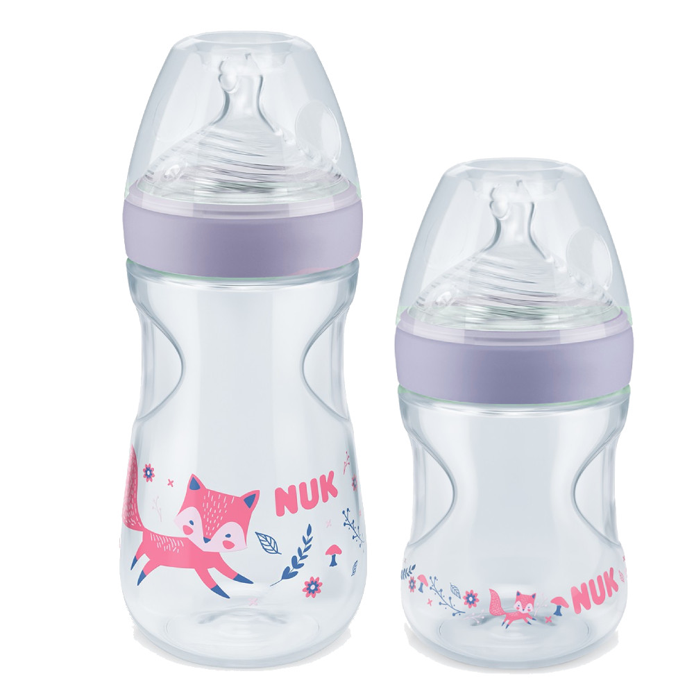 Kit 2 Mamadeiras Smart Flow 150/270ml Lilás Essence NUK em Oferta na Shopee