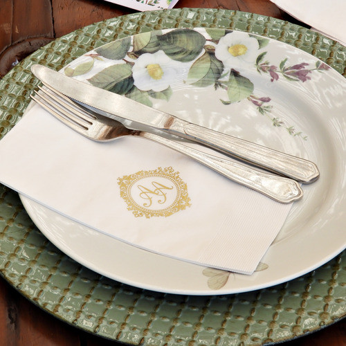 100 Guardanapos Personalizados Premium Grande 40x40cm Folhas Duplas em Oferta na Shopee