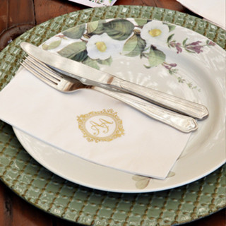 100 Guardanapos Personalizados Premium Grande 40x40cm Folhas Duplas em Oferta na Shopee