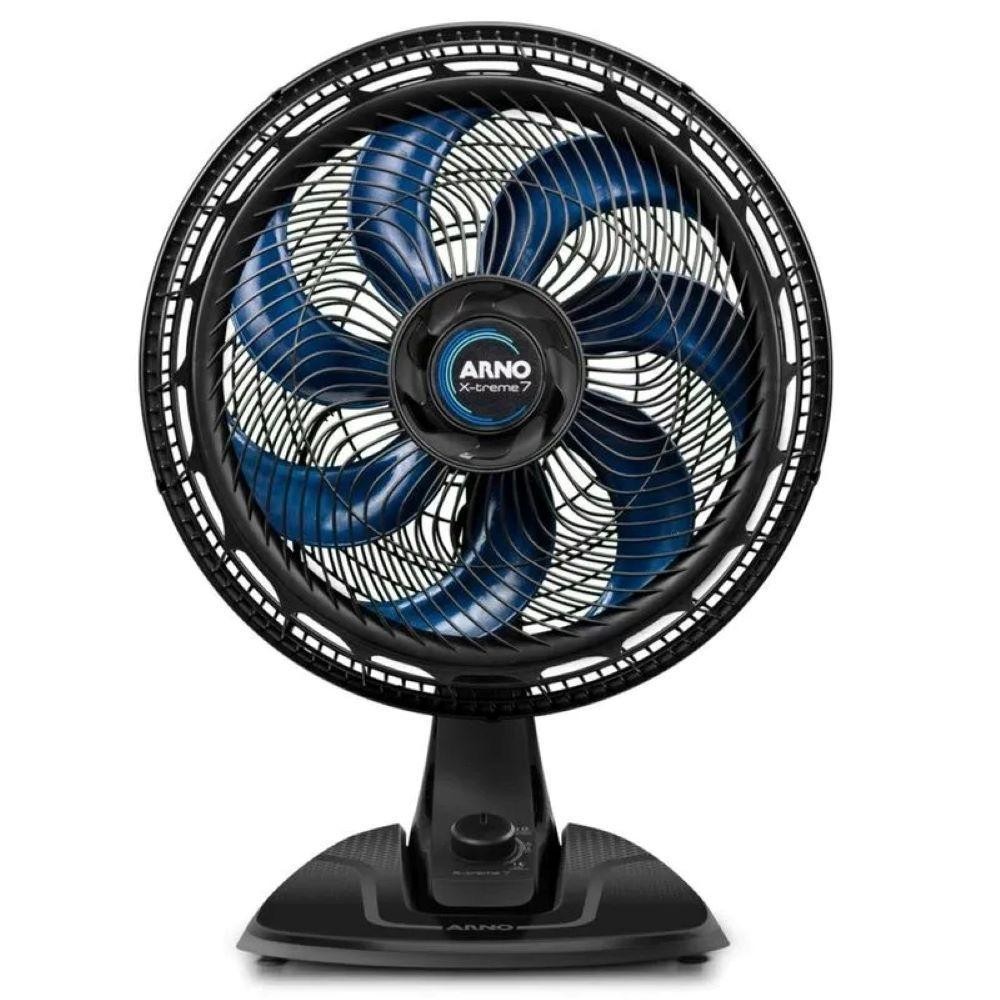 Ventilador de Mesa Arno VE70 X-treme 40CM 7 Pás Preto e Azul 220V
